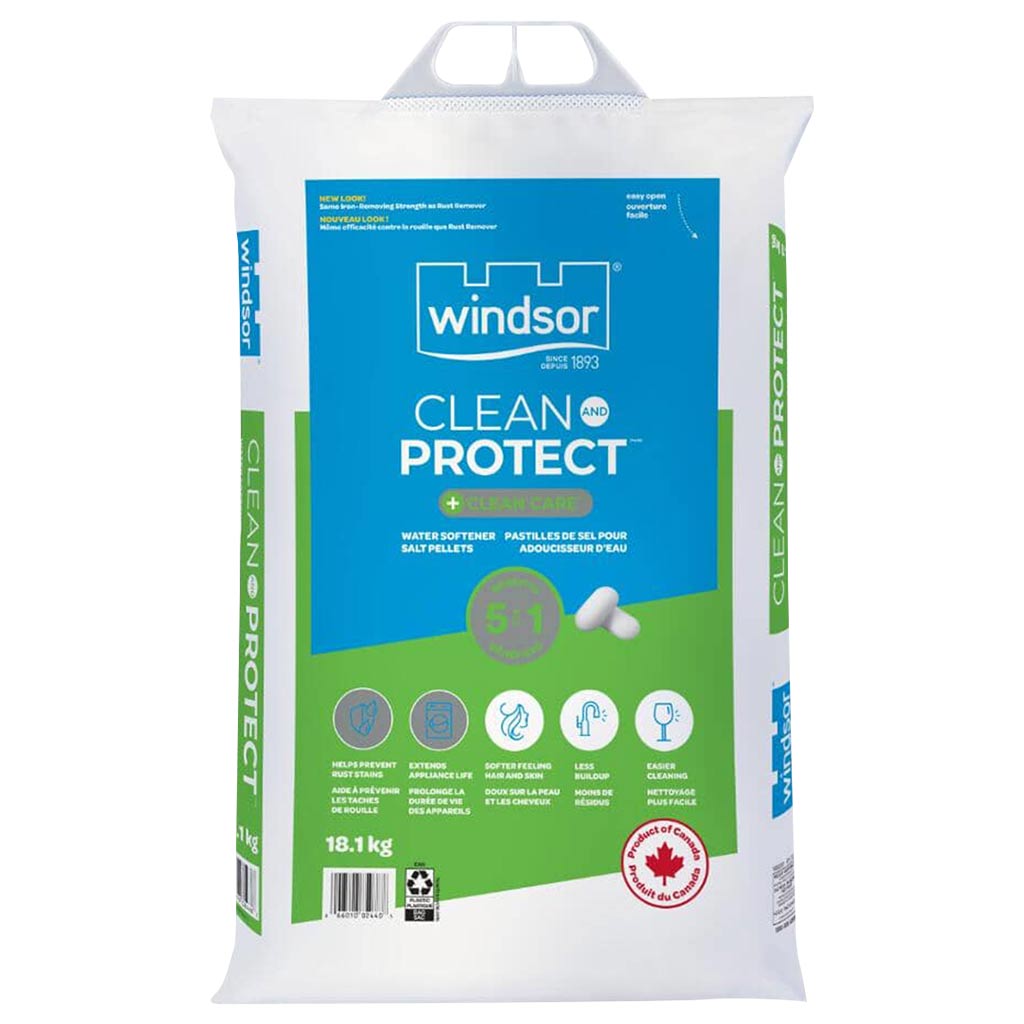 DR - WINDSOR CLEAN &amp; PROTECT 5-IN-1 RUST REMOVER +CLEAN CARE WATER SOFTENER SALT 18.1KG