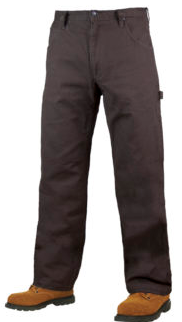 TOUGH DUCK MENS WASHED DUCK PANT BROWN 34W/32