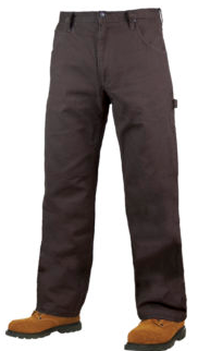 TOUGH DUCK MENS LOOSE-FIT WASHED DUCK PANT BROWN (40Wx32)