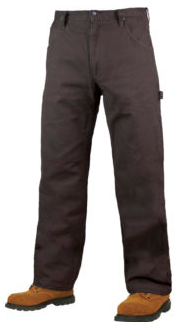 TOUGH DUCK MENS WASHED DUCK PANT BROWN 40W/32