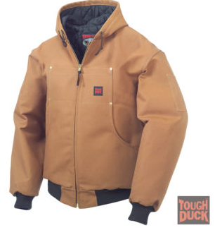 DV - TOUGH DUCK BOMBER W/ HOOD BROWN LRG