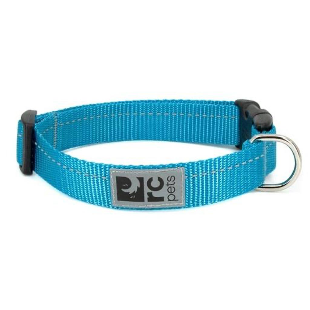 DV - RC PETS CLIP COLLAR  MED 1&quot; CYAN