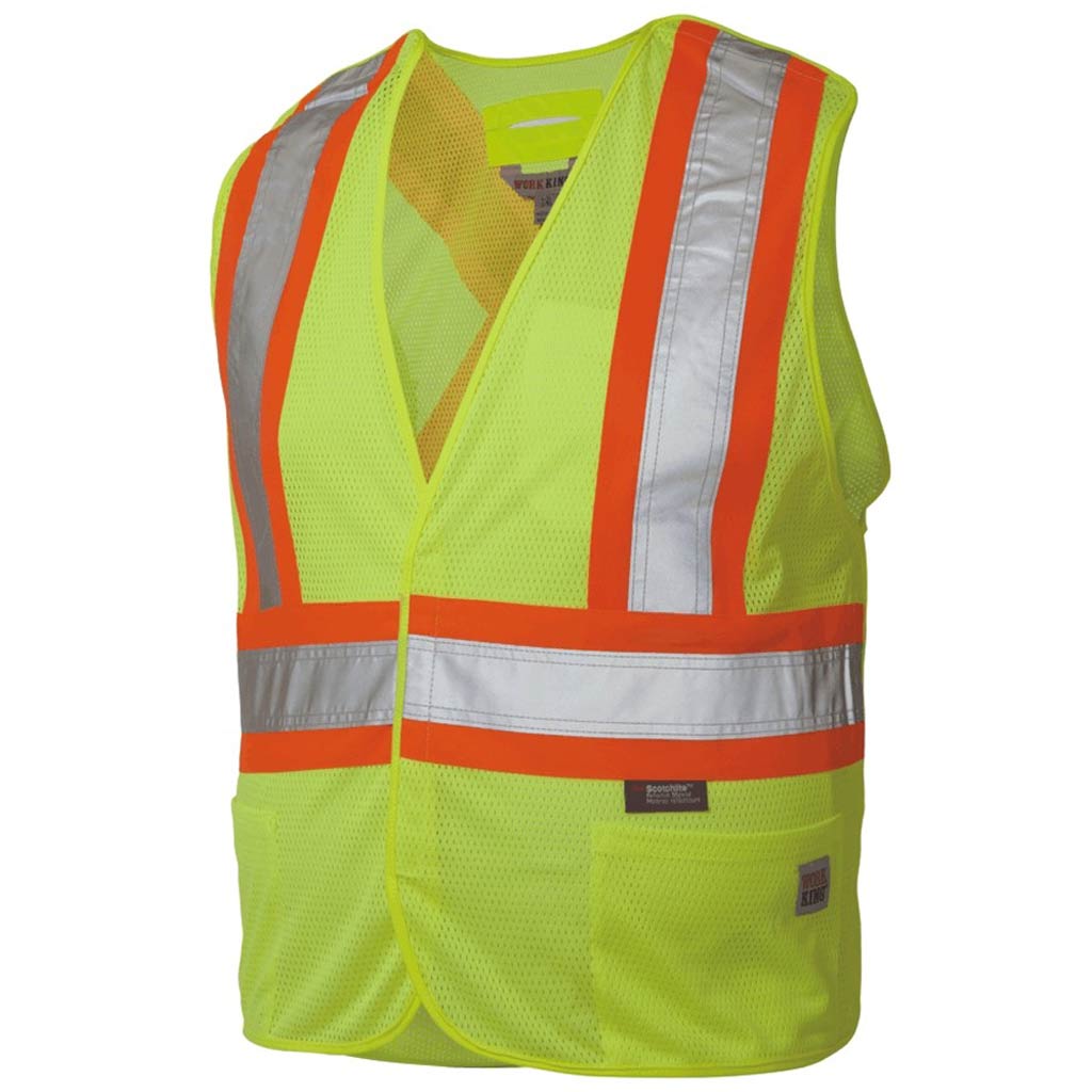 WORK KING HIVIS TEARWAY MESH VEST FLUORESCENT GREEN MED