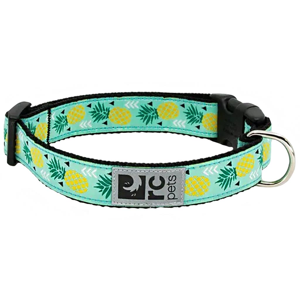DMB - RC PETS CLIP COLLAR XS 5/8&quot; PINEAPPLE PARADE