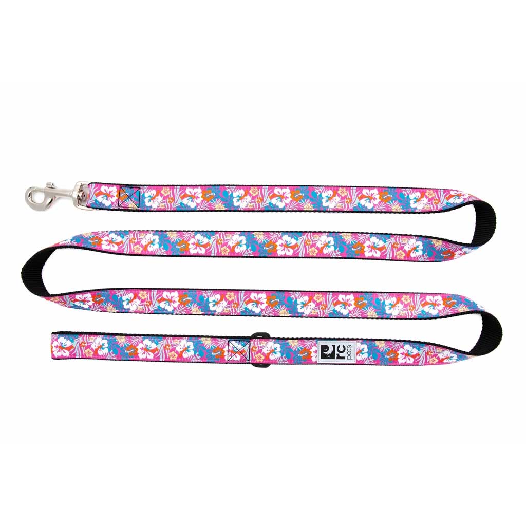 DV - RC PET LEASH 1&quot;X6' HIBISCUS