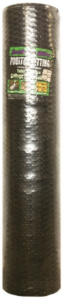 DMB - JACKSON WIRE VINYL-COATED POULTRY NETTING 20GA 150'LX48"W, 1" MESH GALV. BLK