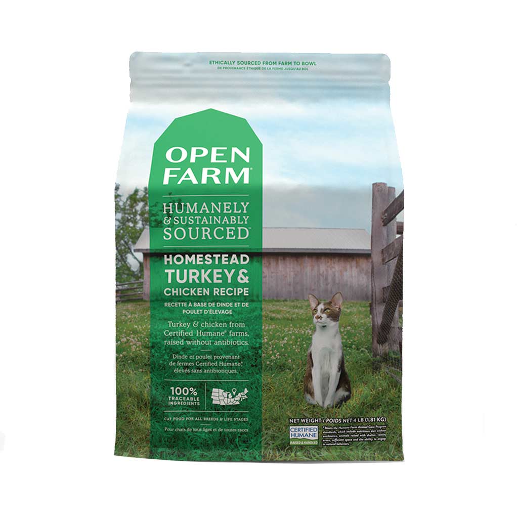 OPEN FARM CAT HOMESTEAD TURKEY &amp; CHICKEN 4LB 