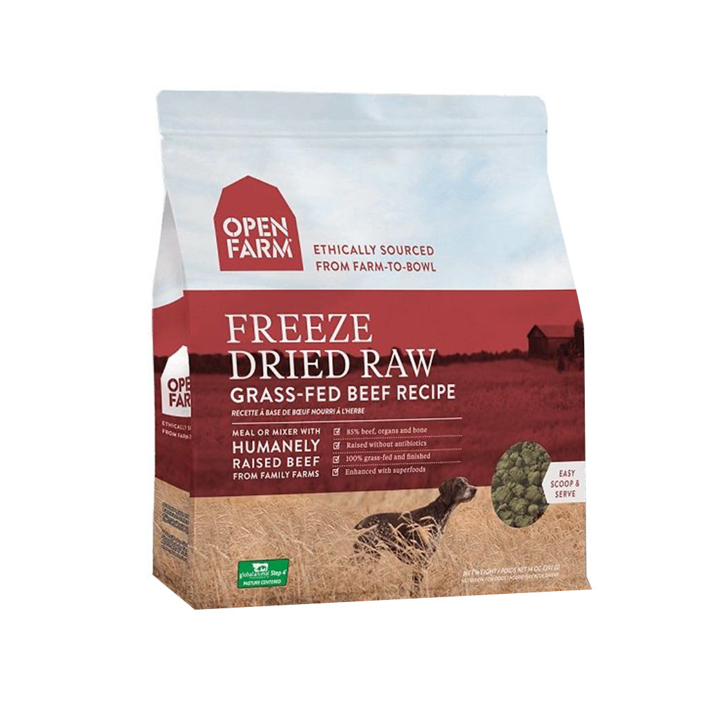 OPEN FARM DOG GRASS FED BEEF RECIPE FREEZE DRIED 13.5OZ