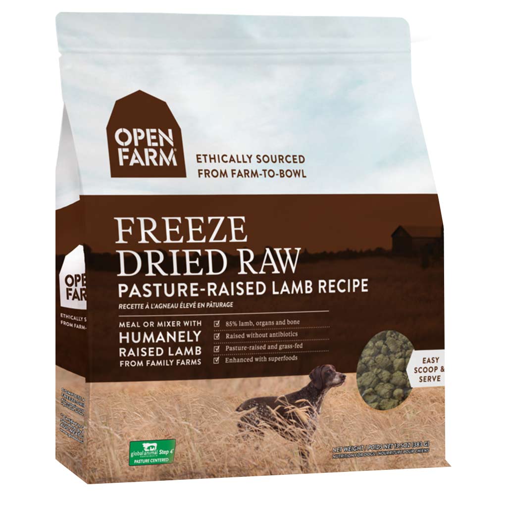 OPEN FARM DOG LAMB RECIPE FREEZE DRIED 13.5OZ