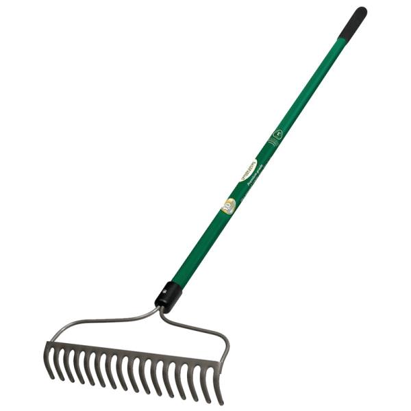 LANDSCAPERS SELECT BOW RAKE 16&quot; 16-TINE STEEL 60&quot; FIBERGLSS HNDL - 34583