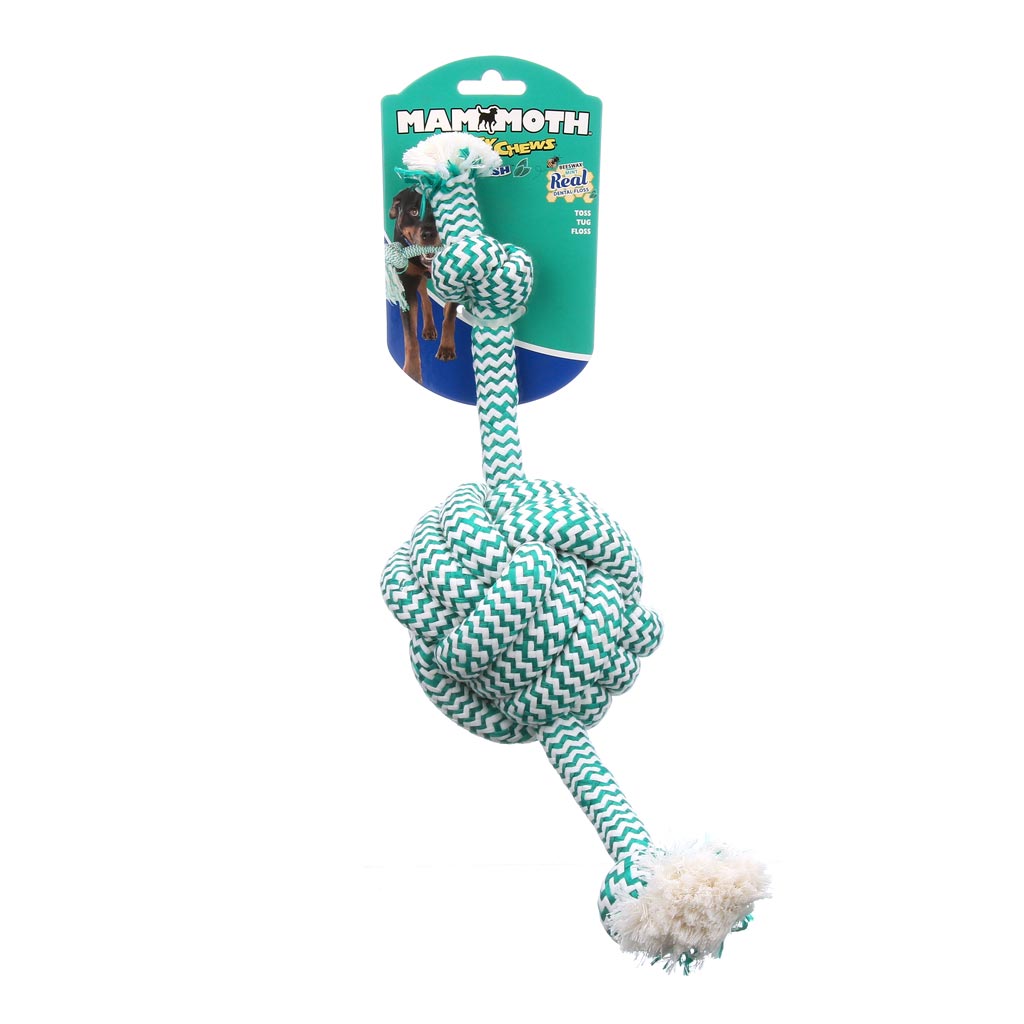 DMB - MAMMOTH EXTRA FRESH MONKEY FIST BALL WITH ROPE ENDS, LARGE 18&quot;