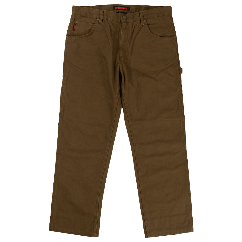 TOUGH DUCK MENS WASHED DUCK PANT BROWN 36W/34