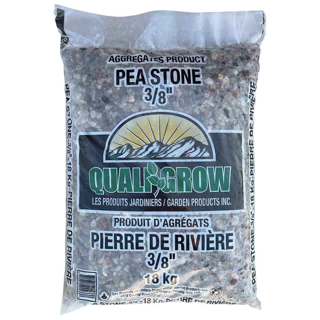 QUALI GROW RIVER STONE SMALL 3/8&quot; (PEASTONE) 18KG