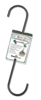 STOKES EXTENSION HOOK STEEL POWDER COATED BLACK 12&quot;