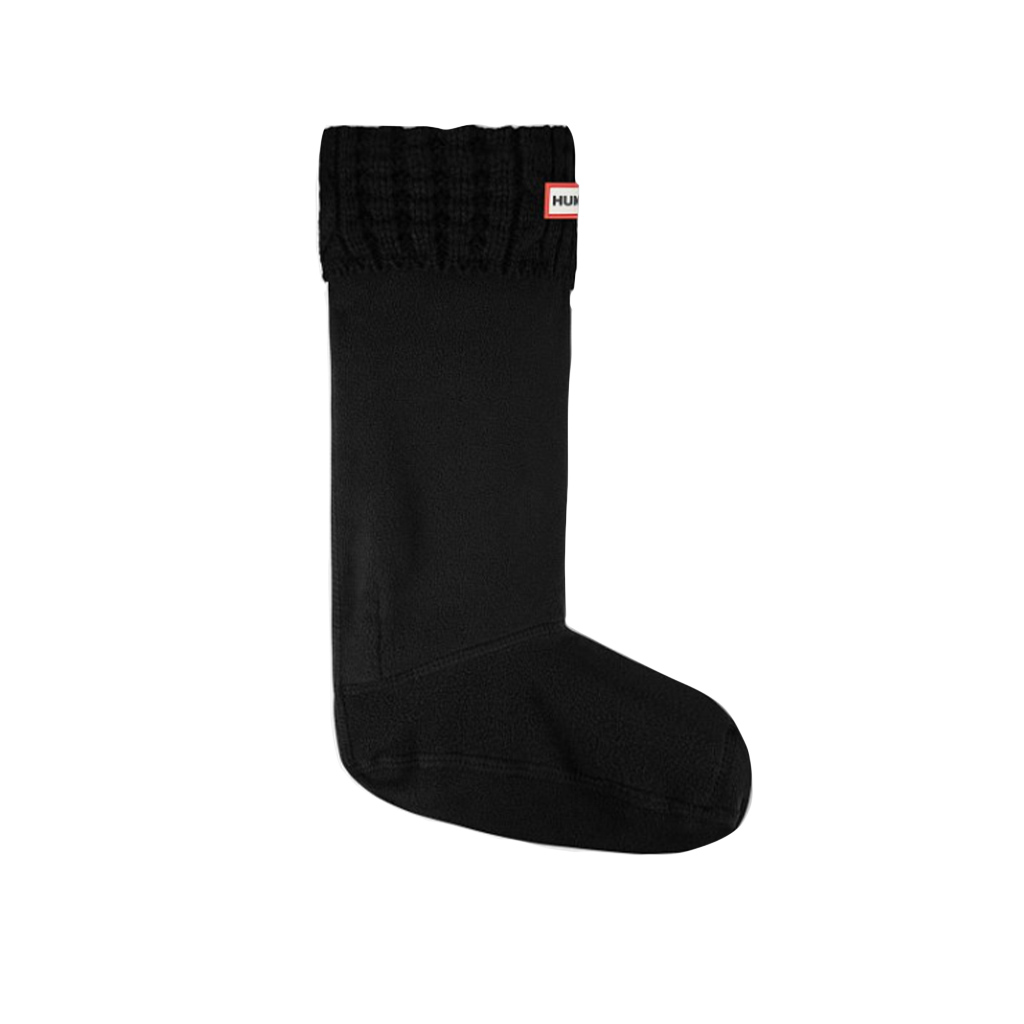 DR - HUNTER 6 STITCH CABLE KNIT TALL SOCK BLACK (M: 5, 6, 7 )