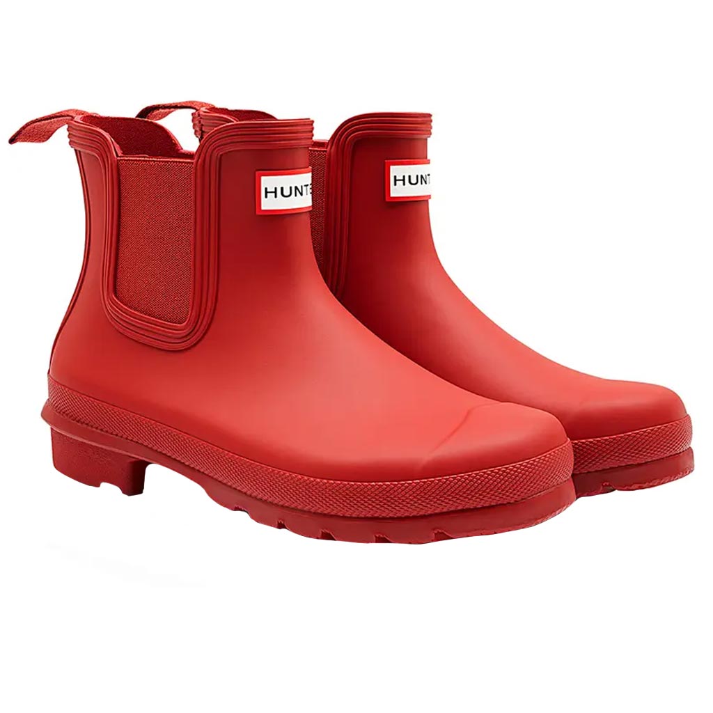 DR - HUNTER ORIGINAL CHELSEA BOOT MILITARY RED 11