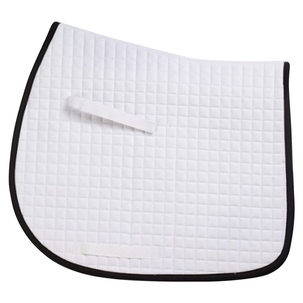 DMB - CENTAUR IMPERIAL SADDLE DRESSAGE PAD WHITE WITH BLACK TRIM