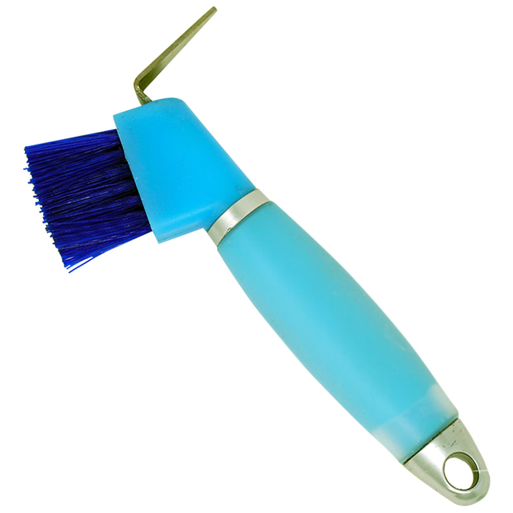 HOOF PICK W GEL HANDLE - BLUE