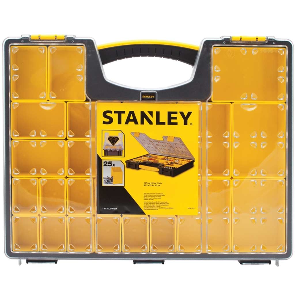 DMB - STANLEY TOOL ORGANIZER, 16-9/16&quot;L X 13-1/8:W X 2-1/8&quot;H, BLK/YEL