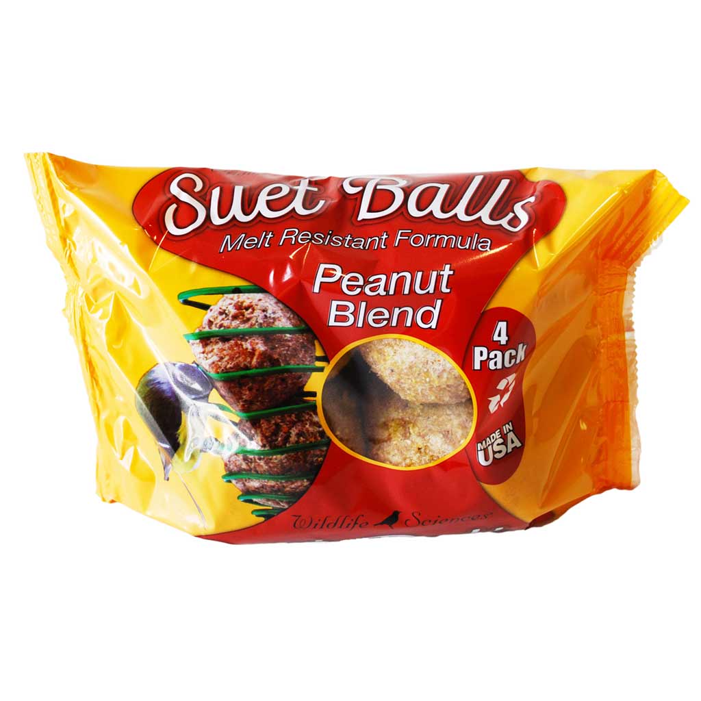 WILDLIFE SCIENCE SUET BALLS PEANUT BLEND 4 PACK 16OZ