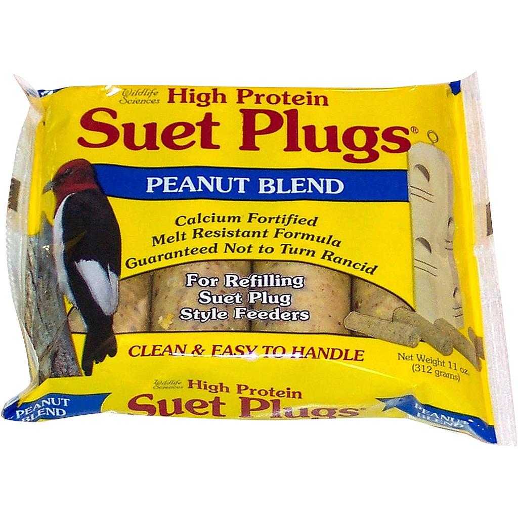 WILDLIFE SCIENCE SUET PLUGS PEANUT BLEND 12OZ (4PK)