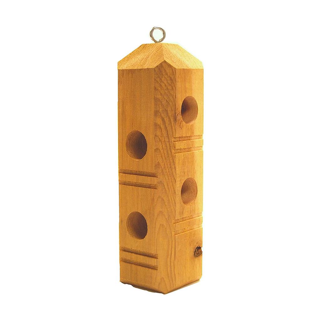 DMB - WILDLIFE SCIENCE SUET PLUG FEEDER CEDAR BEVEL CUT POST