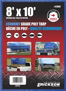ERICKSON ALL-PURPOSE TARP POLY 8X10' BLUE