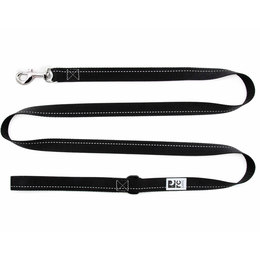RC PETS LEASH PRIMARY 1"X6' BLACK