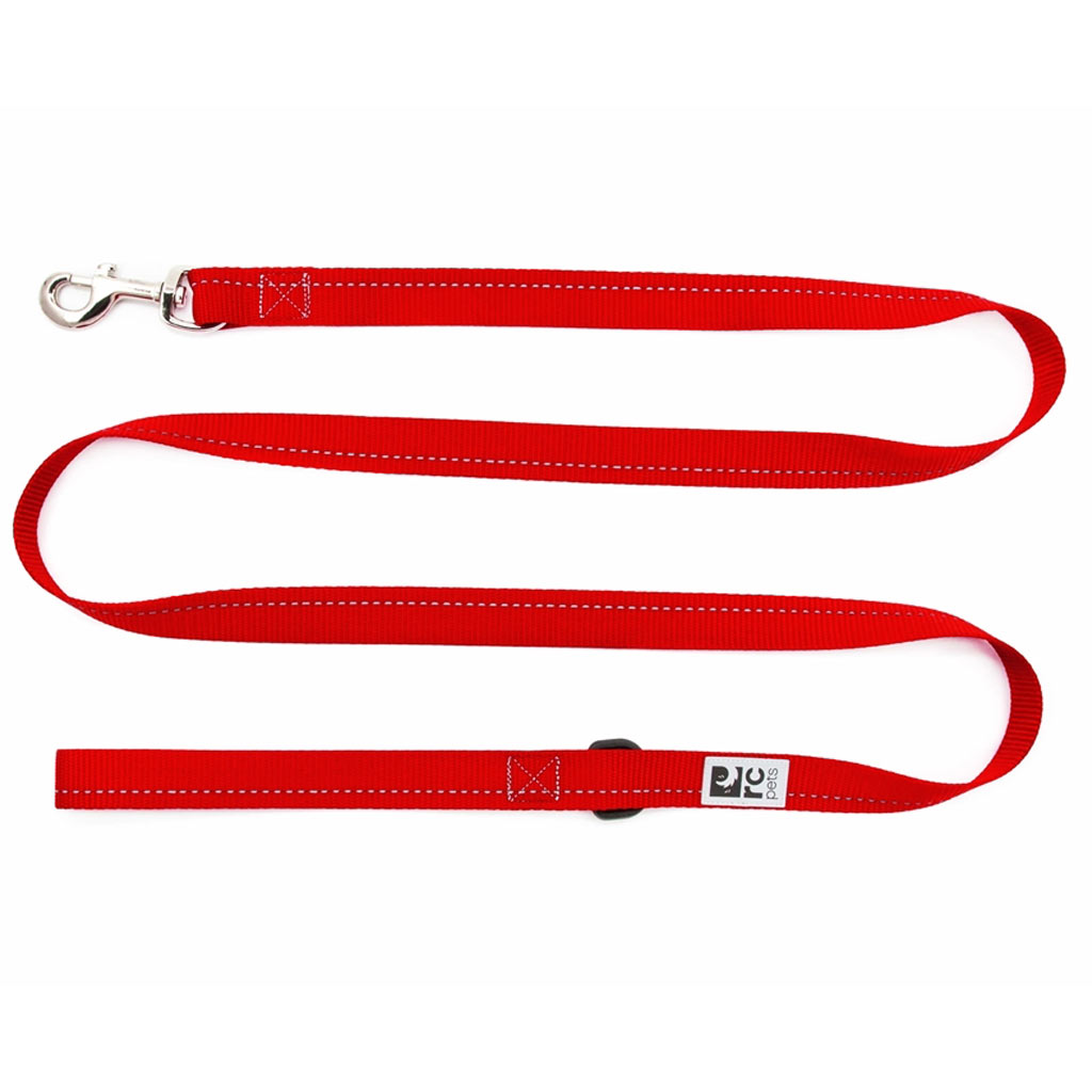 RC PETS LEASH PRIMARY 1&quot;X6' RED