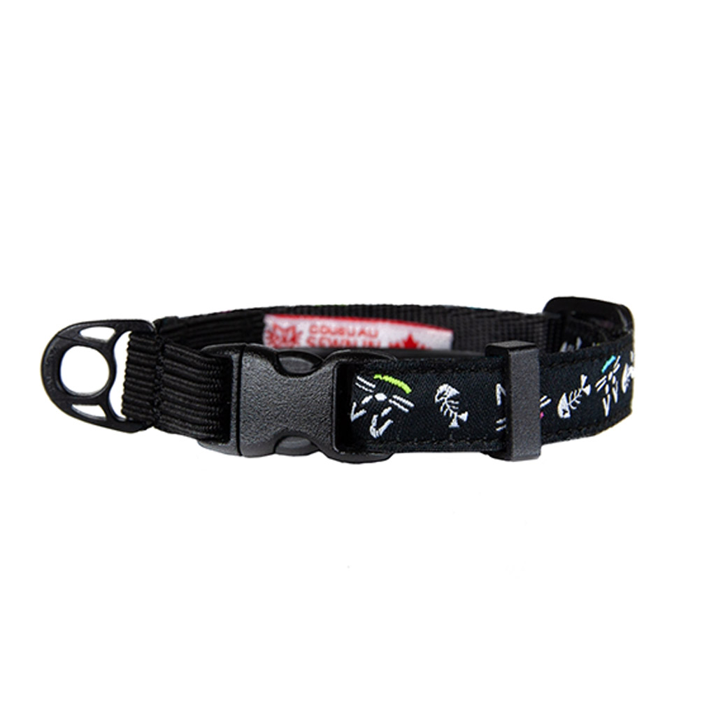 RC PETS KITTY BREAKAWAY COLLAR DOODLE CATS BLACK