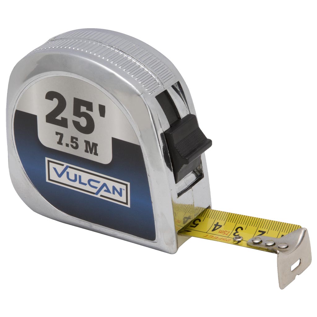 DMB - VULCAN MEASURING TAPE CHROME CASE, 25'L