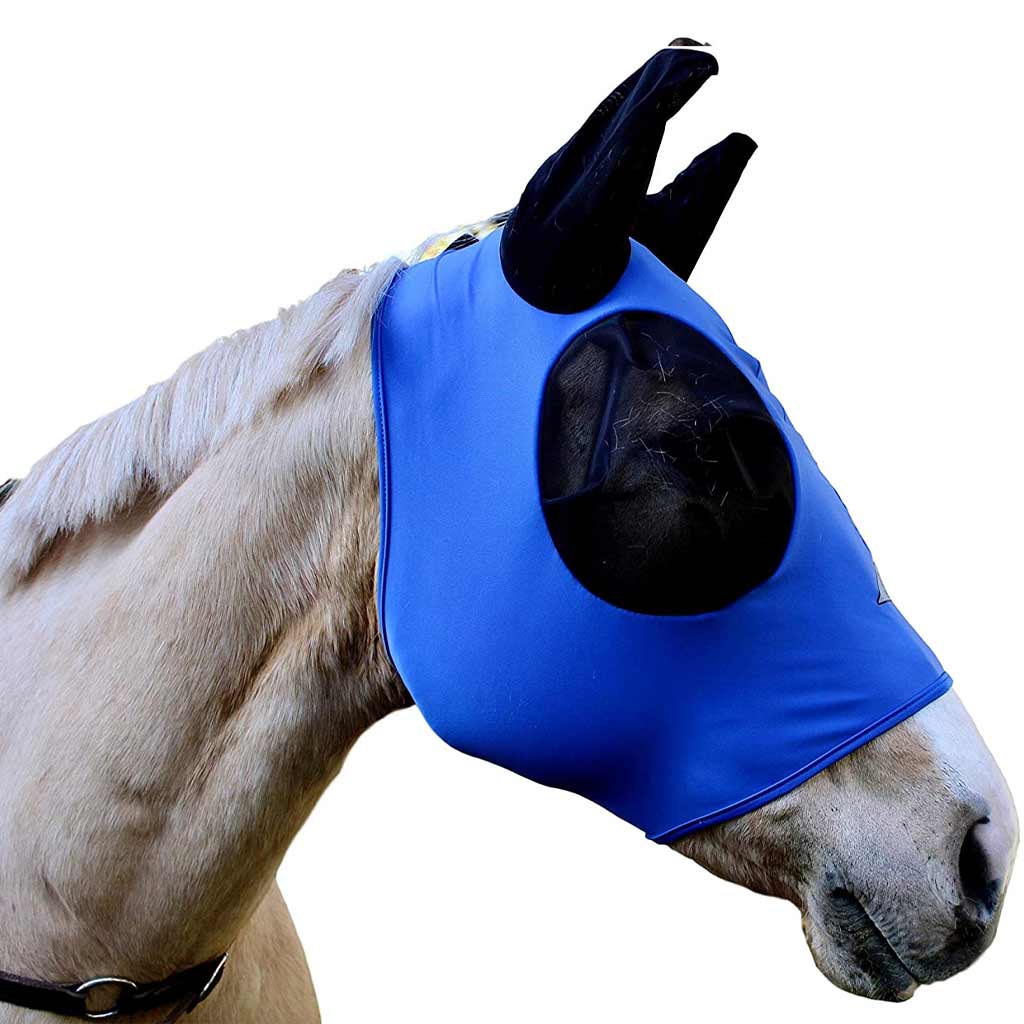 DV - SHIRES LYCRA FLY MASK FULL ROYAL BLUE