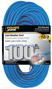 DMB - POWERZONE EXTENSION CORD 12/3 100FT  COLD WEATHER 