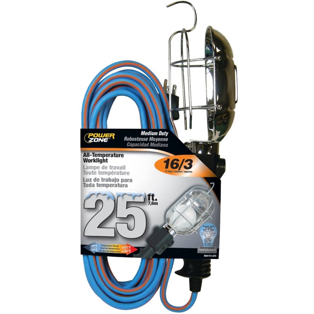 DMB - POWERZONE EXTENSION CORD 16/3 25FT WORK LIGHT ALL WEATHER
