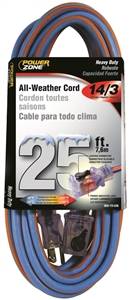DMB - POWERZONE EXTENSION CORD 14/3 25FT ALL WEATHER