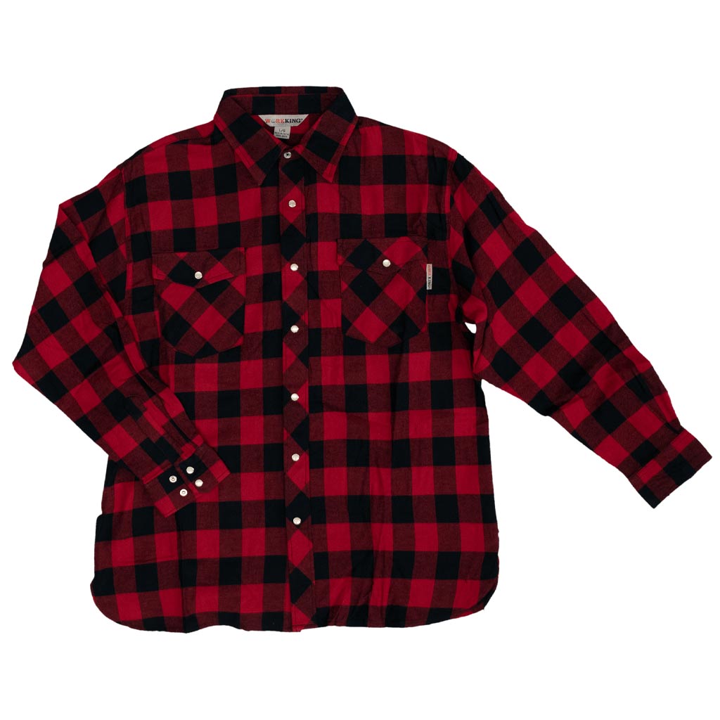 DV - WORK KING FLANNEL SHIRT SNAP FRONT XL