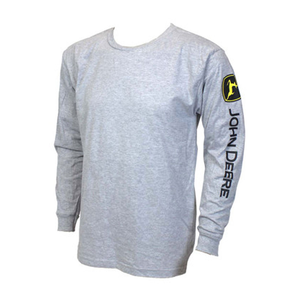 DMB - JOHN DEERE SLEEVE LOGO LS GREY LARGE