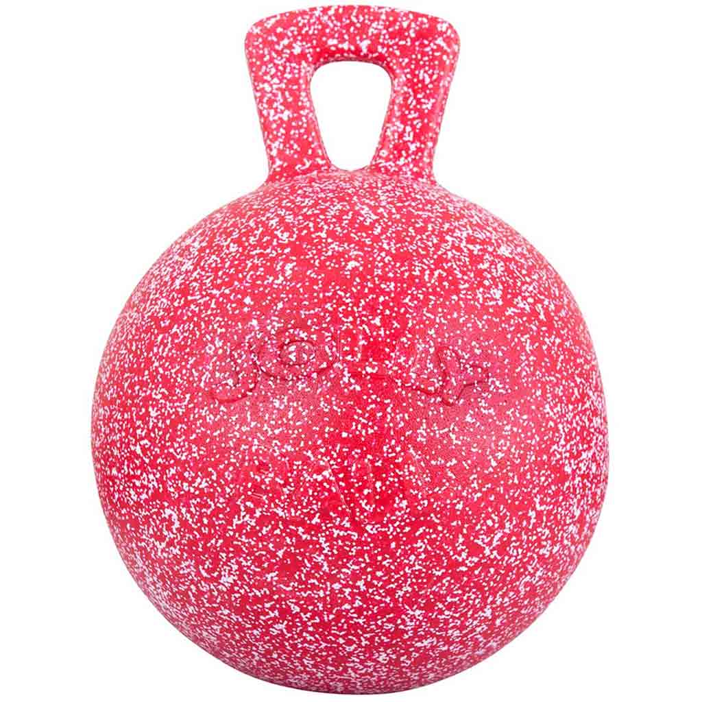 JOLLY BALL 10" PEPPERMINT SCENTED RED/WHITE