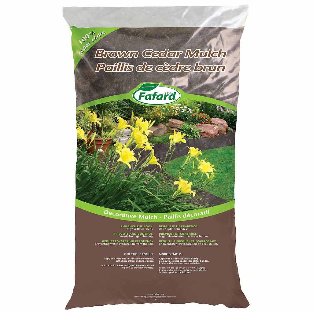 FAFARD CEDAR MULCH BROWN 2 CU FT