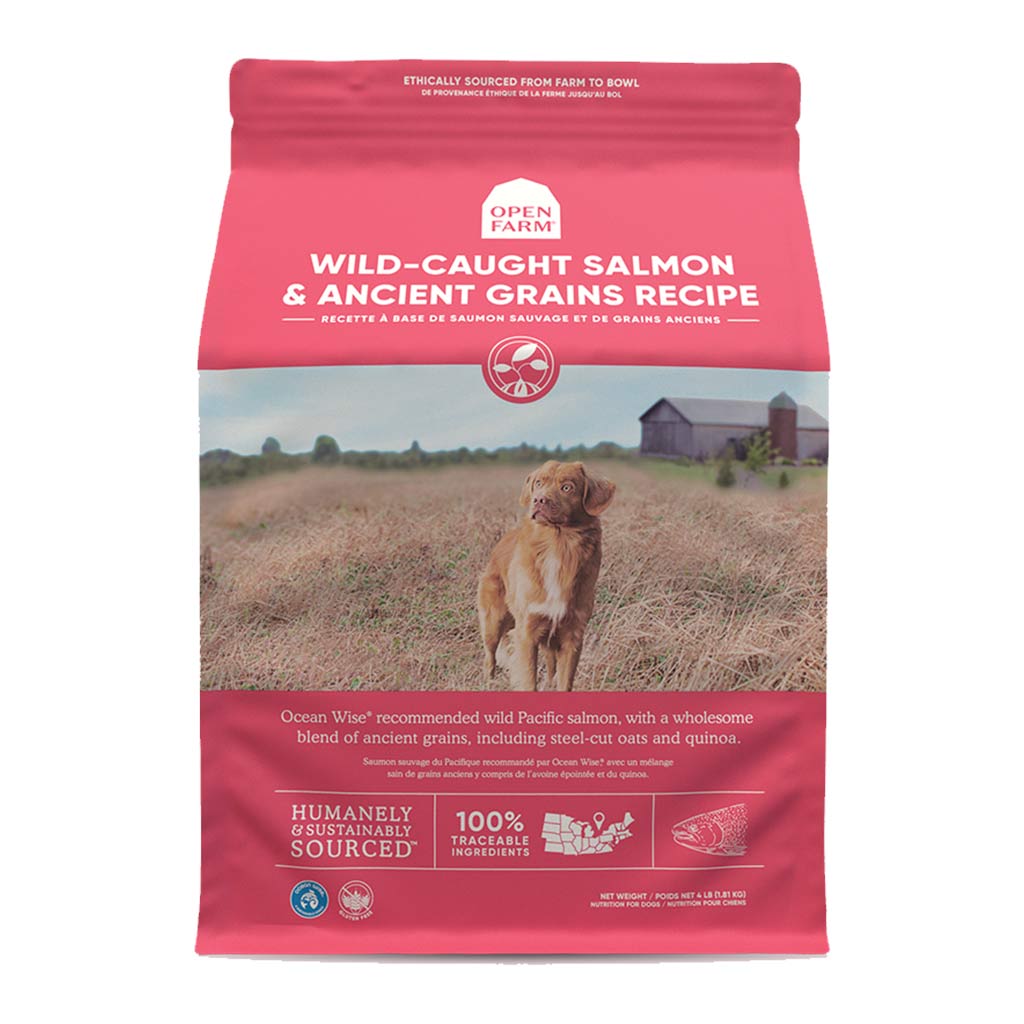 OPEN FARM DOG WILD CAUGHT SALMON &amp; ANCIENT GRAINS 4LB