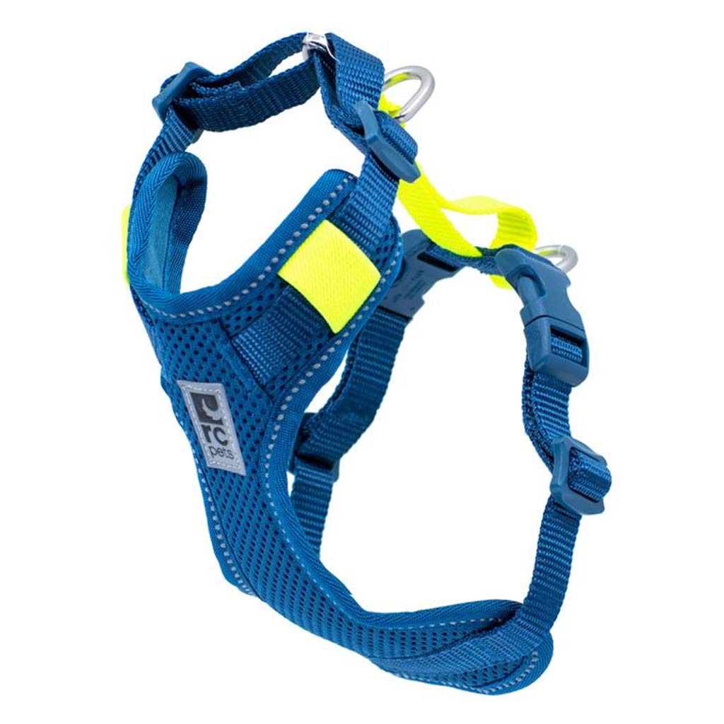 RC PETS MOTO CONTROL HARNESS BLUE/TENNIS L