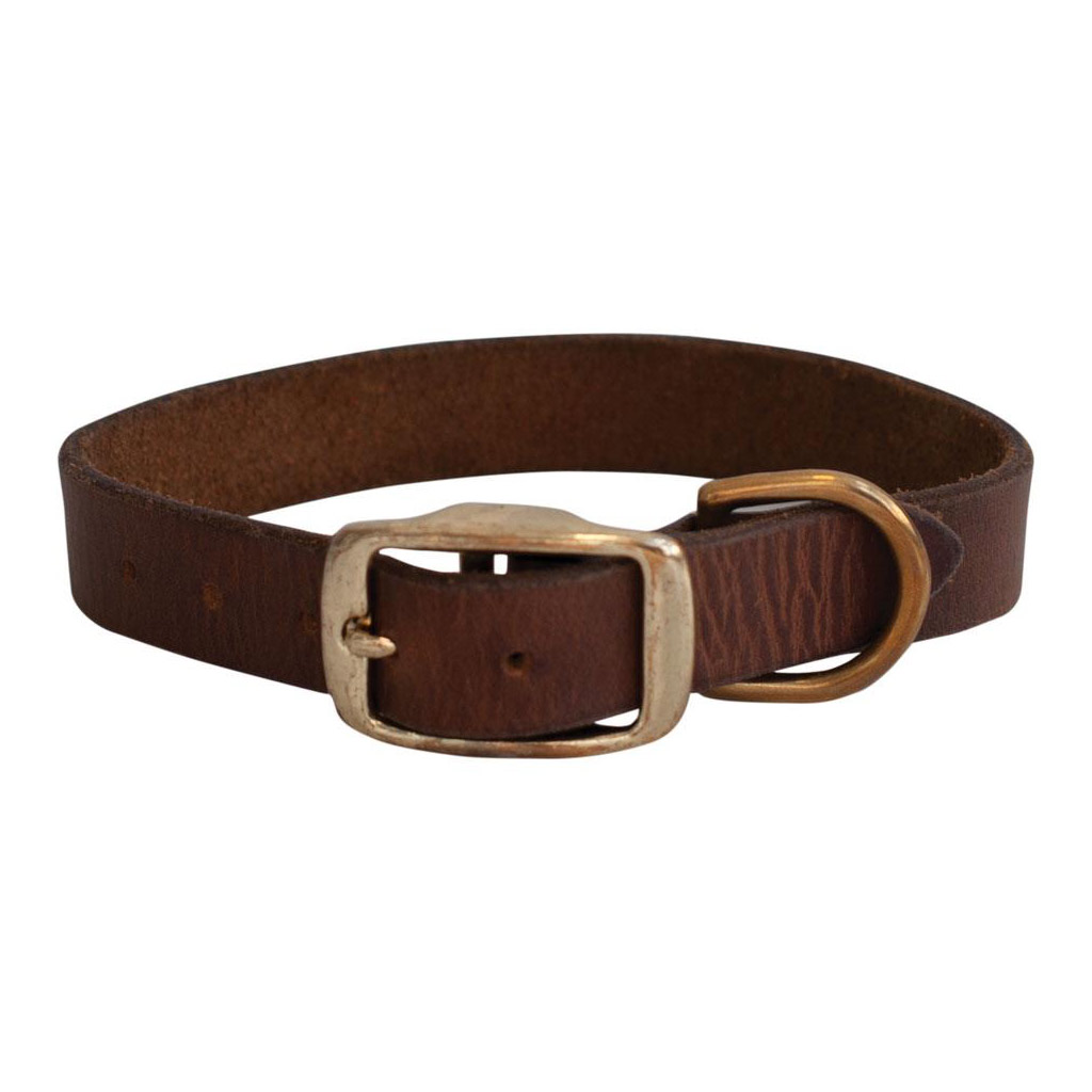 DV - SHEDROW COLLAR BRISTOL FLAT LEATHER BRN 20"