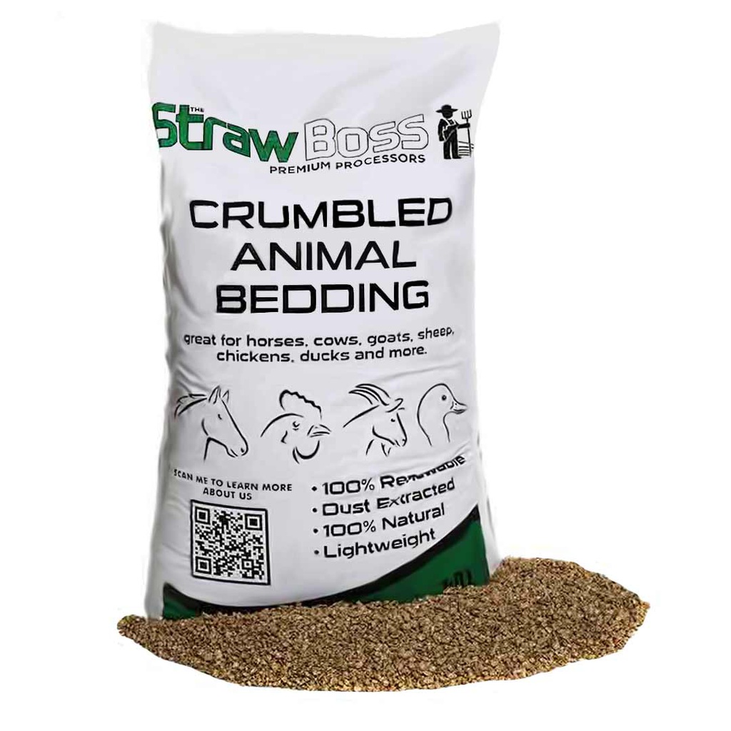 STRAW BOSS CRUMBLED STRAW BEDDING PELLETS 25LB