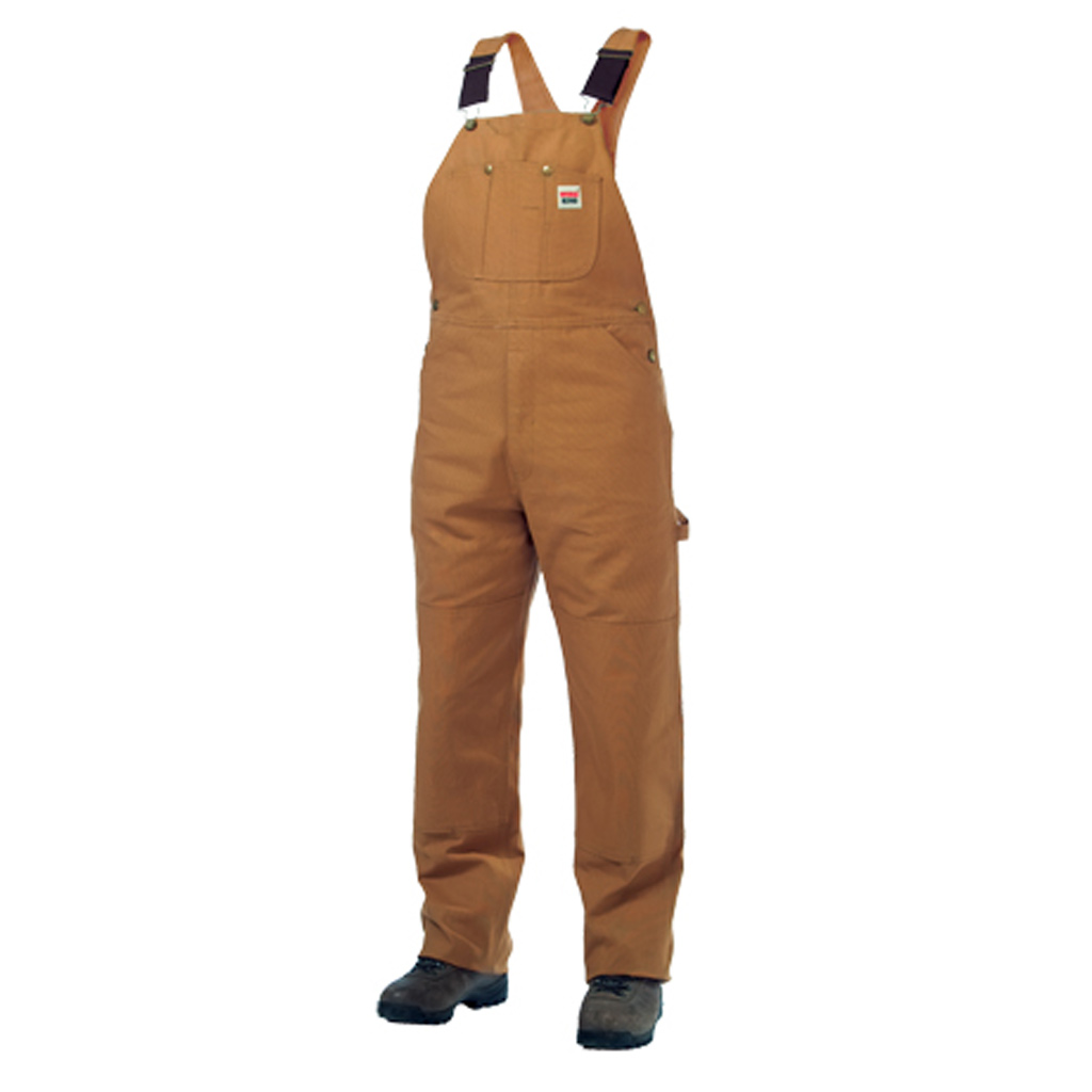 TOUGH DUCK MENS DLX UNLINED BIB OVERALL BROWN SM 