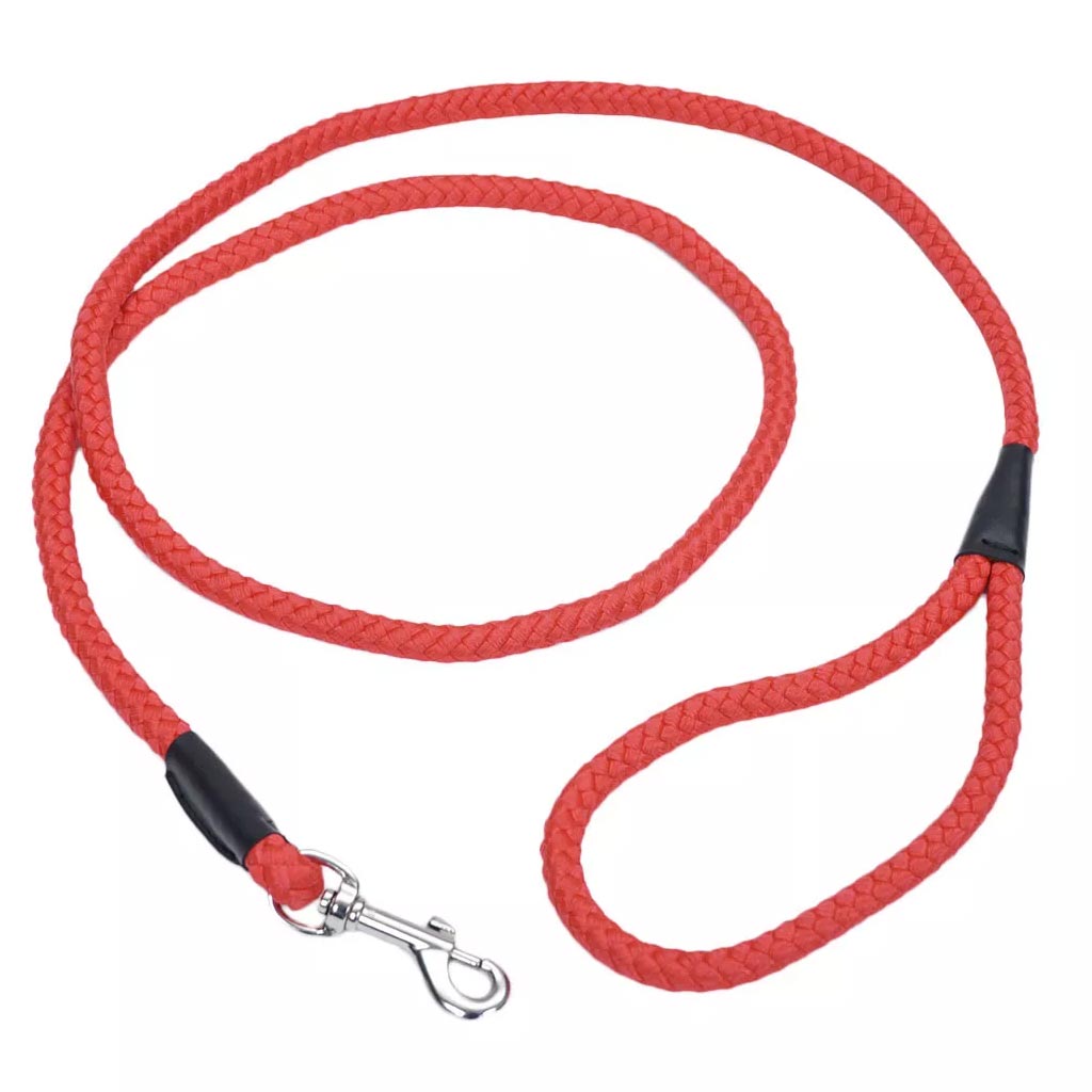 COASTAL ROPE DOG LEASH RED 1/2&quot;X6'