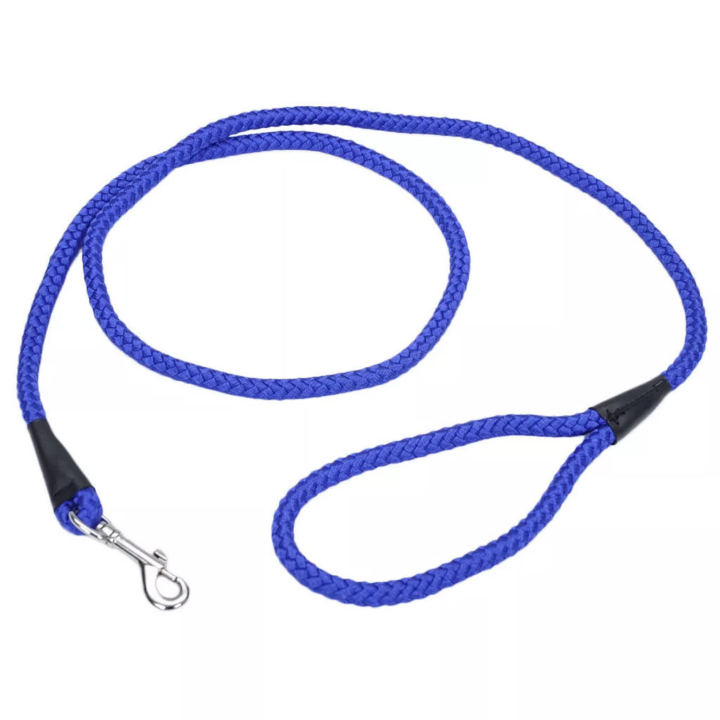 COASTAL ROPE DOG LEASH BLUE 1/2&quot;X6'