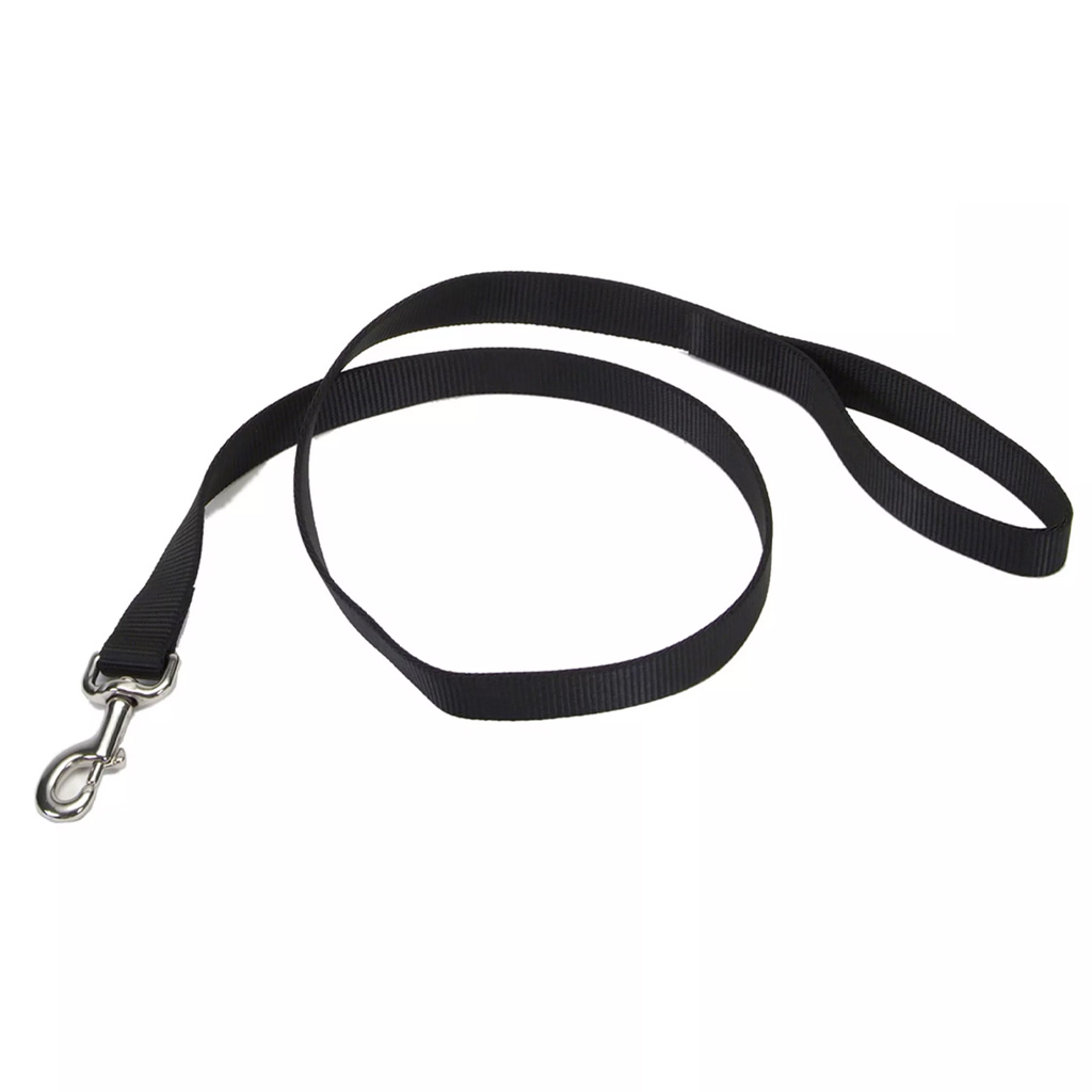 COASTAL SINGLE PLY DOG LEASH BLACK 5/8&quot;X6'