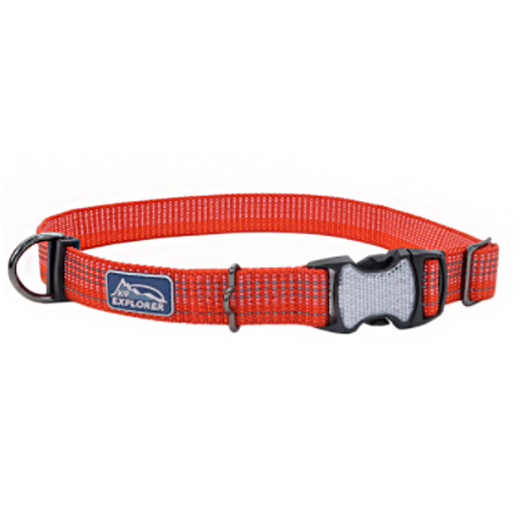 COASTAL K9 EXPLORER REFLECTIVE ADJ COLLAR CANYON 5/8&quot;X8-12&quot;