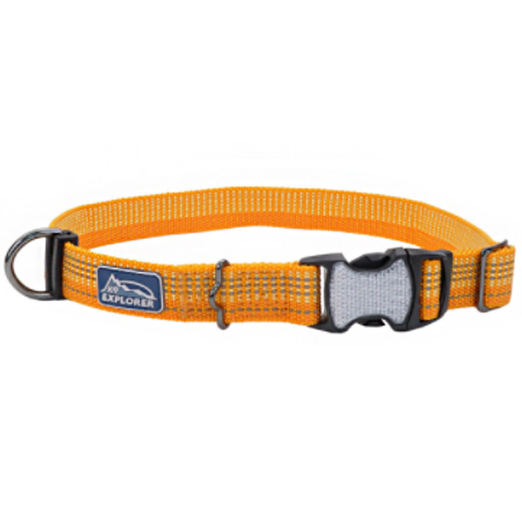 COASTAL K9 EXPLORER REFLECTIVE ADJ COLLAR DESERT 5/8"X8-12"