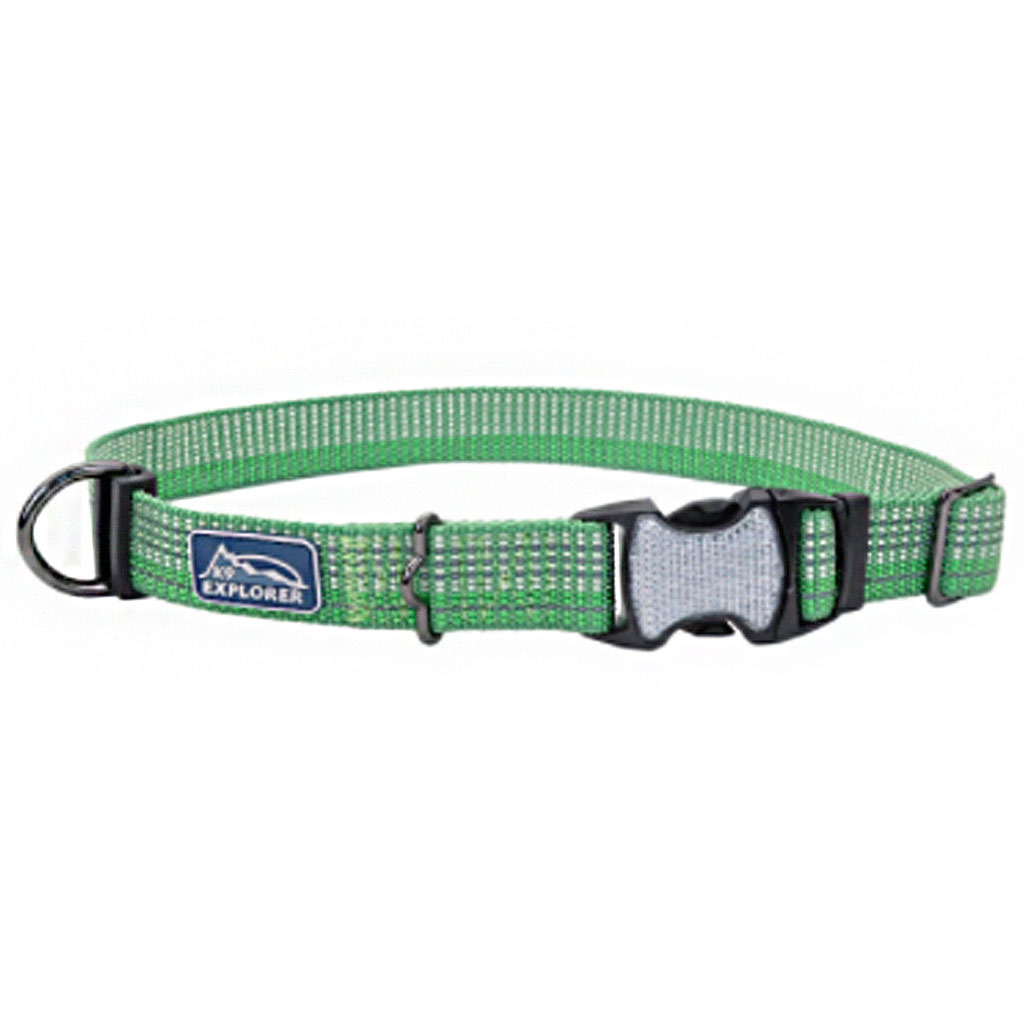 COASTAL K9 EXPLORER REFLECTIVE ADJ COLLAR MEADOW 5/8"X10-14"